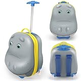 Children Bouncie Backpack (Hippo) - Fun & Colorful Rolling Backpack / Suitcase for School & Travelby Bouncie