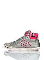 Lotto Zapatillas Abotinadas Wayne Mid Jr (Plata / Rosa)