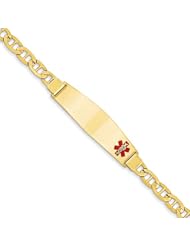 14k Yellow Gold 7in Medical Jewelry Bracelet. Metal Wt- 14.3g