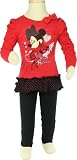 Disney Girls 2 6x Miss Fabulous Minnie Jersey and Legging Set, Red, 2T Disney Girls 2 6x Miss Fabulous Minnie Jersey and Legging Set, Red, 2T