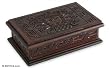 Cedar and leather box, 'Sun God' Cedar and leather box, 'Sun God'