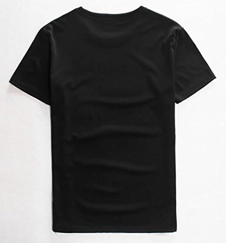 TM Men's Fashion Rock Rihanna Print Short Sleeve Tee Neck T-Shirt L Black
