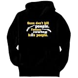 Guns don't kill people. Fantasy Rowing kills people Sports Mens Hoodie (Black, Sizes X-Small - XXX-Large)