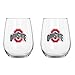 NCAA Ohio State Buckeyes Curved Beverage Glass, 16-ounce, 2-Pack