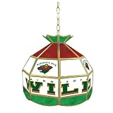 NHL Minnesota Wild stained glass Tiffany lamp - 16-inch diameter
