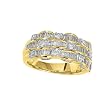 14K Yellow/White Gold 1 1/2 ct. Round and Baguette Cut Diamond Bridal Anniversary Band