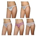 5 PACK: Ladies Sexy Stretch Panties G String Thong / Knickers - Mixed Brands - Multicolor