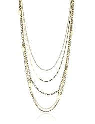 Jenny Bird "Bohemia" Leather and Chain with Ivory Bone Necklace