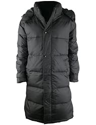 ililily Padded Long Duck-down Jacket with Hood (jackets-017-2-L)