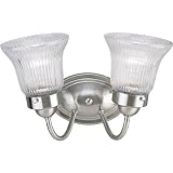 Progress Lighting P3288-09 2 Light Bath Fixture, Brushed Nickel