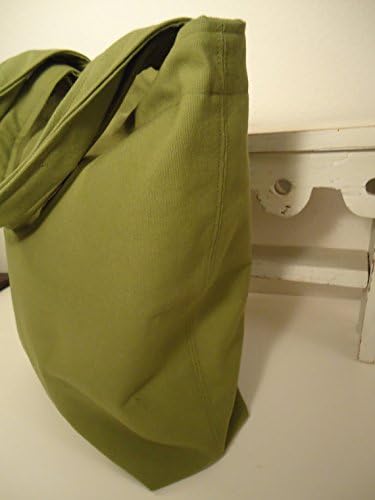 Sage Green, Cotton Canvas, Simple Market Tote Bag, Shoulder Bag Purse