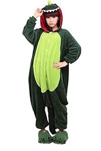 SaiDeng Warm Anime Costume Sleepwear Adult Cosplay Style Pajamas Size XL Dinosaur