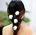 4 Pcs Flower Rhinestones Beads Hair Pins Bridal Bridemaid Flower Girls Accessory Prom Party Wedding