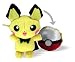 Toys : Pichu - Pokemon Pokeball Flip-out Plush Toy (Transform a Pokeball into a Pokemon) (Japanese Import)