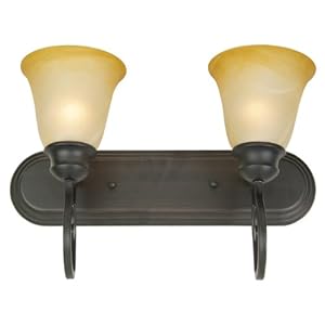 Yosemite Home Decor 93892VB Royal Arches 18-Inch 2-Light Bathroom Vanity, Venetian Bronze