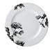 Royal Worcester Black Peony Salad Plate 8- 1/2 inch