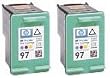 2 HP Remanufactured #97 Tri-Color ink cartridges