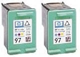 Take4Less 2-pack Color HP 97 C9363WN Remanufactured Ink Cartridges for HP DeskJet 5740 6540 6540dt 6840 6840dt OfficeJet 7310 7310xi 7410 Photosmart 325 370 375 375B 8100 8150 8400 8450 8700 HP97 9363WN