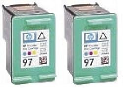 2 HP Remanufactured #97 Tri-Color ink cartridges