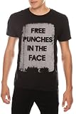 Free Punches In The Face T-Shirt 2XL