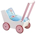 Waldorf Doll Stroller and Blue Flowered Bedding