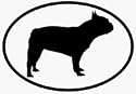 French Bulldog Oval Sticker