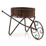 Wrought Iron Wheelbarrow Planter