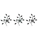 Leaf Pattern Metal Wall Sconces Set of 3