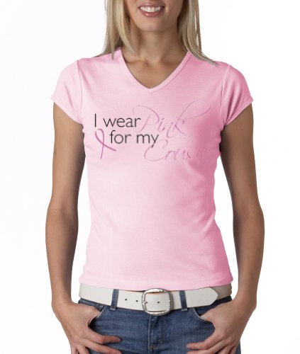 Breast Cancer Awareness Lady T-shirt Ribbon I 