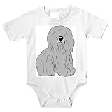 Onesie with grey, English, shaggy, old, sheep, animal, dog