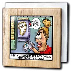 Click here to buy Biological Time Clock Ticking - 6 Inch Tile Napkin Holder by 3dRose LLC.