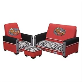 Harmony Kids Disney Cars 3 Piece Toddler Sofa Set