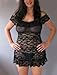 Plus Size Lingerie Black Lace Babydoll - 3 sizes (18/20)