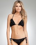 bebe Ruffle Triangle Bikini Top