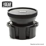 Universal Vehicle Cup Holder Adapter w/ Suction Mount Surface & Adjustable Base for Arkon , Bracketron , Garmin , Skiva , Sunpak , Midland mounts & more to hold GPS / Smartphones / Radar Detectors / MP3 Players & more