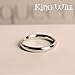 King Will Basic 2mm 4mm 6mm 8mm Tungsten Wedding Band Ring for Men Women Silver/Gunmetal/Black Domed High Polish Tungsten Carbide Ring Comfort Fit 4-15 - 4mm Silver Size 8.5