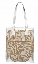 Le Tote Silver Tan Zebra Insulated Lunch Bag Purse