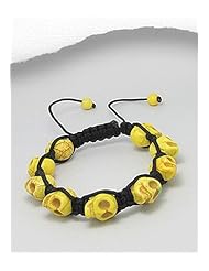 Skull Polyester Semi GemStone Beads Bracelet