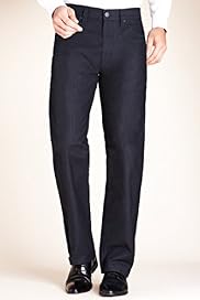 Autograph Cotton Rich Self Striped Trousers