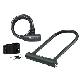 Master Lock D Lock with carrier bracket and cable 200x100mm