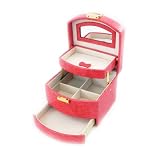 Coffret Bijoux "Alicia" rouge corail