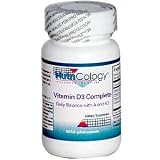 Nutricology/ Allergy Research Group Vitamin D3 Complete Daily Balance with A and K2, 60 Caps