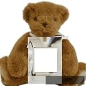 For the baby - a Lunt Silversmith baby set with an adorable Friend For Life Teddy Bear