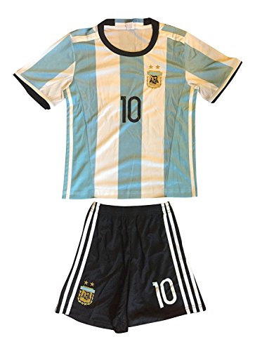 FWC Argentina Home Messi 10 futbol football soccer jersey & short (10-11 years)