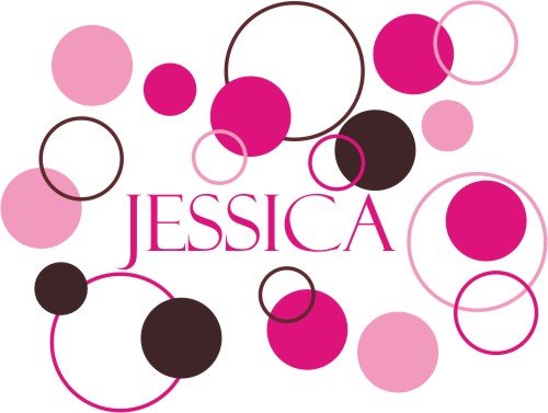 GIRLS DOTS & CIRCLES WALL DECAL