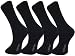 8 Paar Herren Socken schwarz, COMFORT, Ohne Gummibund, Baumwolle mit Elasthan