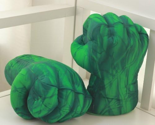 Cookids Green Hulk Smash Hands Gloves Big Soft Plush Toy Cool Amazing Special Novel Unique Gift - One Pair