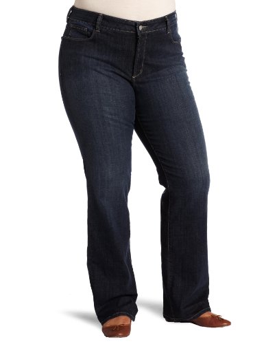 NYDJ Women's Plus-Size Marilyn Straight Leg Jean, Oak Meadow, 20