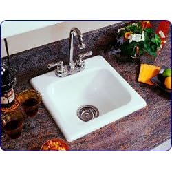 CorStone Berkeley Self-Rim Social/Prep Sink, White