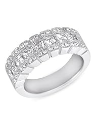 14k White Gold Diamond Band, Best Quality Free Gift Box Satisfaction Guaranteed